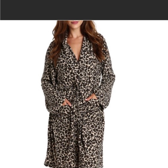 Blis Intimates Fleece Robe in Leopard Print Size L/XL - Picture 1 of 7
